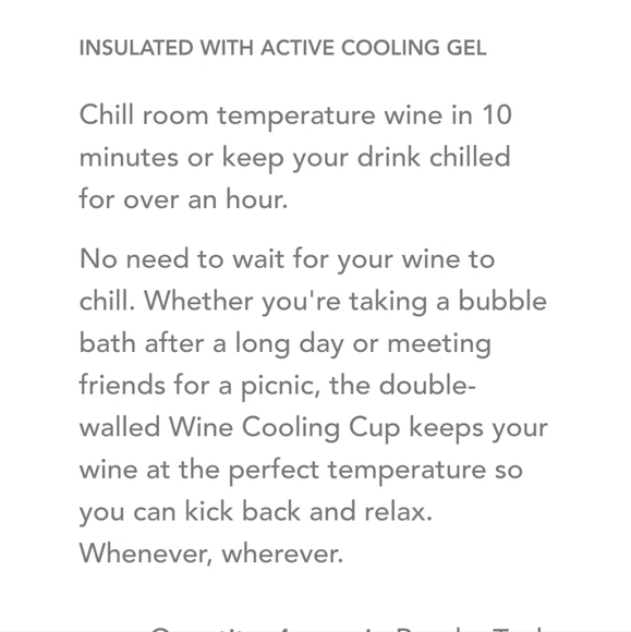 Host Wine Freeze Cooling Cup NWT - Picture 8 of 8